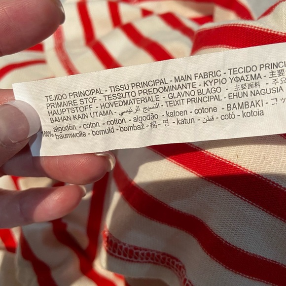 Zara Cut Out Shoulders Striped Long Sleeve Top Size - Small - Picture 7 of 7